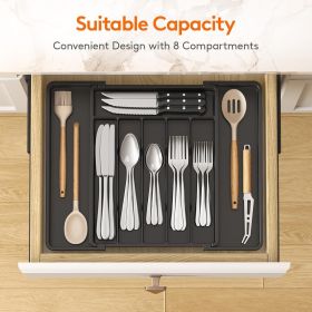 Silverware Drawer Organizer, Expandable Utensil Tray for Kitchen, BPA Free Flatware and Cutlery Holder