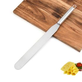 Cake Decorating Spatula Stainless Steel Butter Cake Cream Straight Bend Spatula Spreader Scraping, Smoothing, Icing (Material: Stainless Steel)